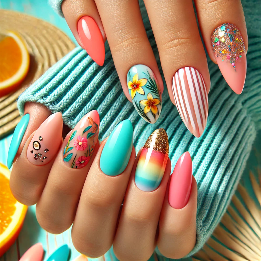 Modele de Unghii Migdala pentru Vara 2024