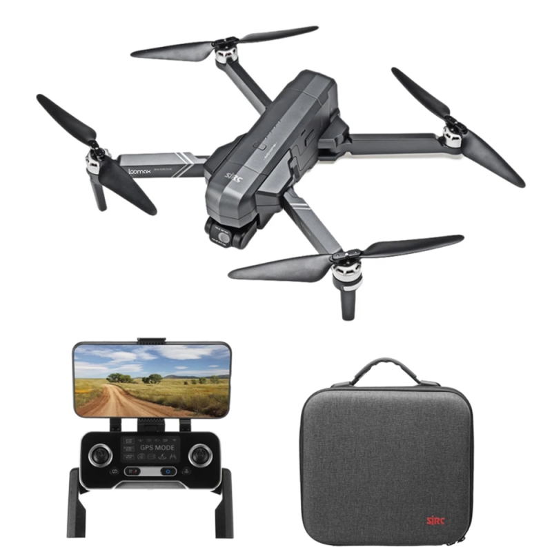Drona Loomax F11, Camera Ultra HD 4K PRO, Gimbal Electronic cu 2-Axe, GPS, Rezistenta la vant, timp de zbor 26 min, Pliabila, Geanta de transport