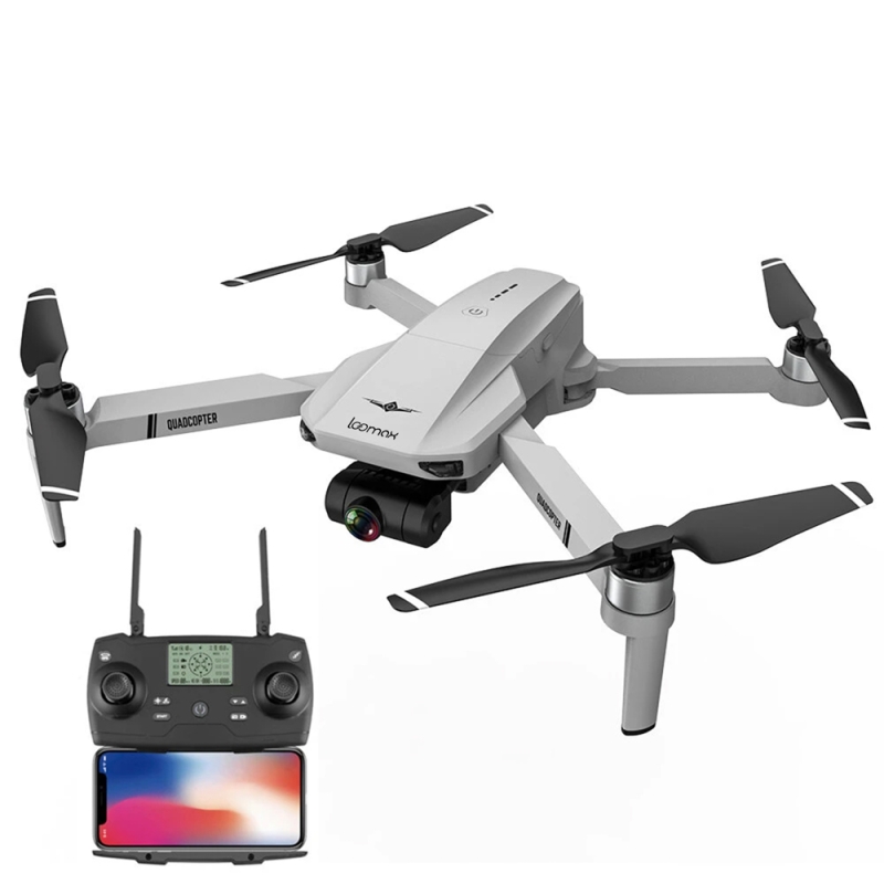 Drona Loomax KF102, Camera dubla 4K, Sbilizator Gimbal pe 2 axe, GPS, conectare prin 5G Wifi, follow me, Control APP, Controlul prin gesturi, Retur cu o singura tasta, Decolare/Aterizare automata, Recunoasterea gesturilor