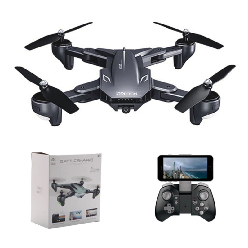 Drona Loomax, XS816 4K, Zbor 20 Min, GPS, Rezistenta la vant, Pliabila, camera 1080p cu transmisie live pe telefon