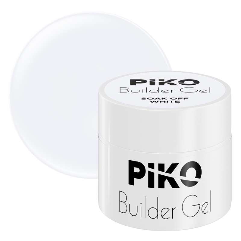 Gel de constructie UV PIKO, 10 g, Soak Off White
