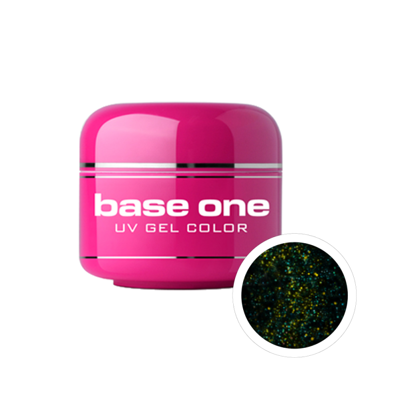 Gel UV color Base One, 5 g, Black Diamond, sparkle sand 10