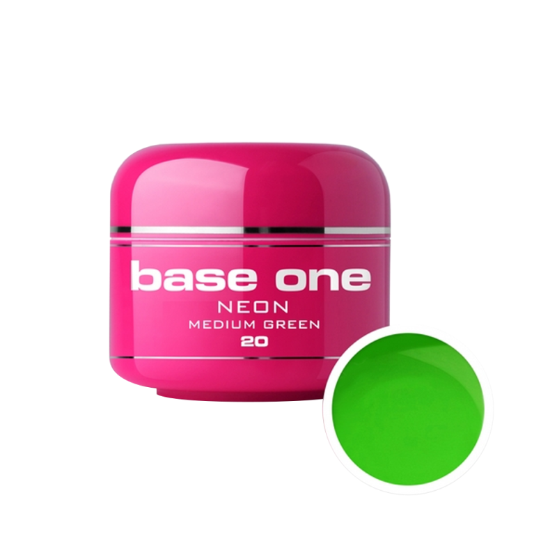 Gel UV color Base One, Neon, medium green 20, 5 g