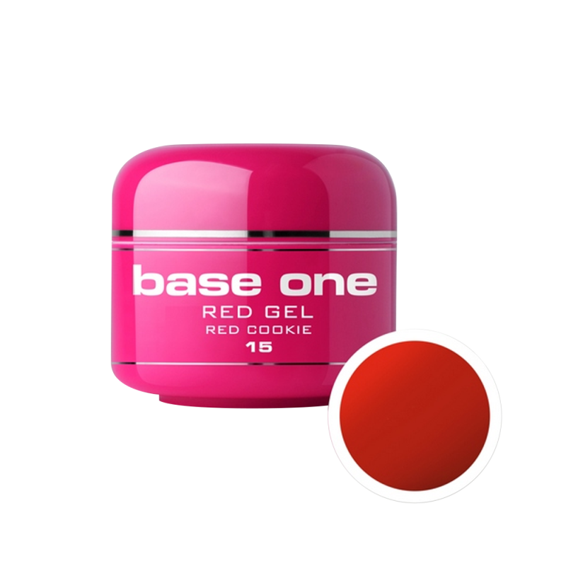 Gel UV color Base One, Red, cookie 15, 5 g