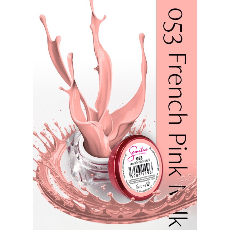 Gel uv color Semilac, French Pink Milk 053