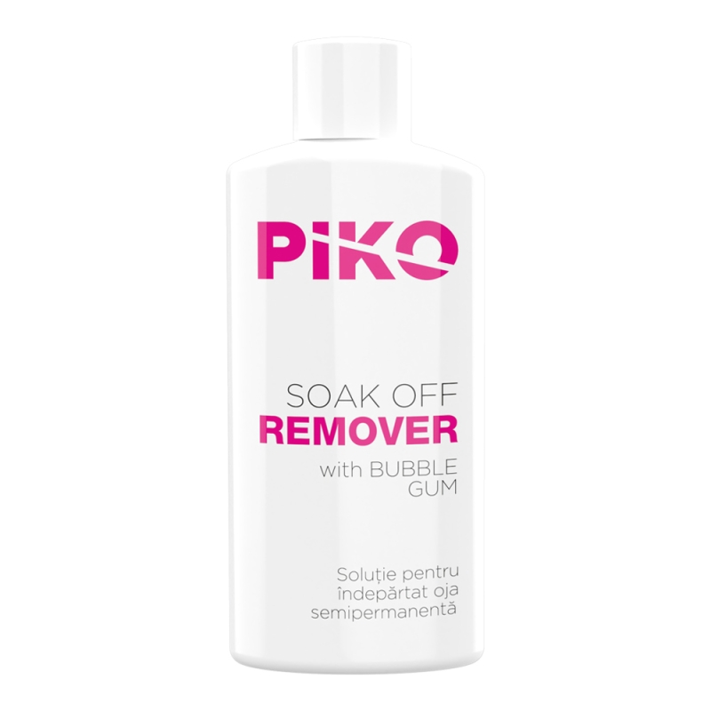 Solutie pentru indepartarea ojelor semipermanente, 50 ml, Piko, bubble gum