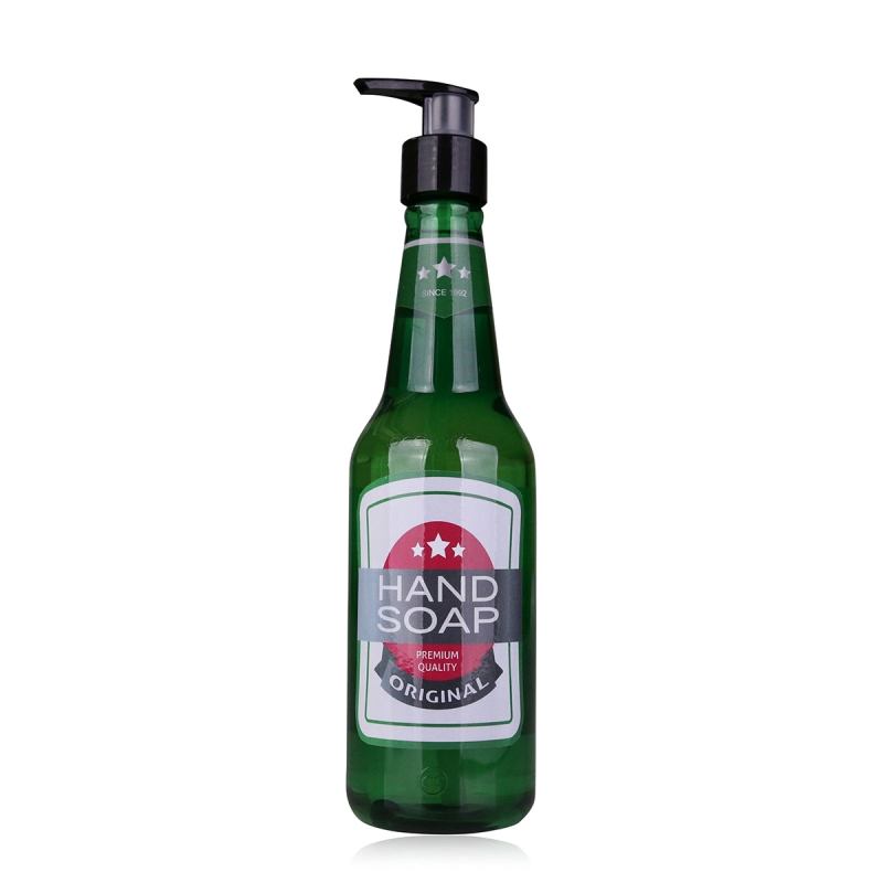 Set cadou barbati, sapun, 330ml hand soap AC BREW in beer bottle, fragrance: Beer, col. green, PU 6/12, set cadou craciun