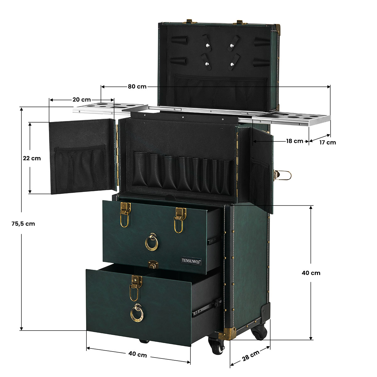GABBIANO MOBILE HAIRDRESSER ASSISTANT BARBER 9011 GREEN - 1 | YEO